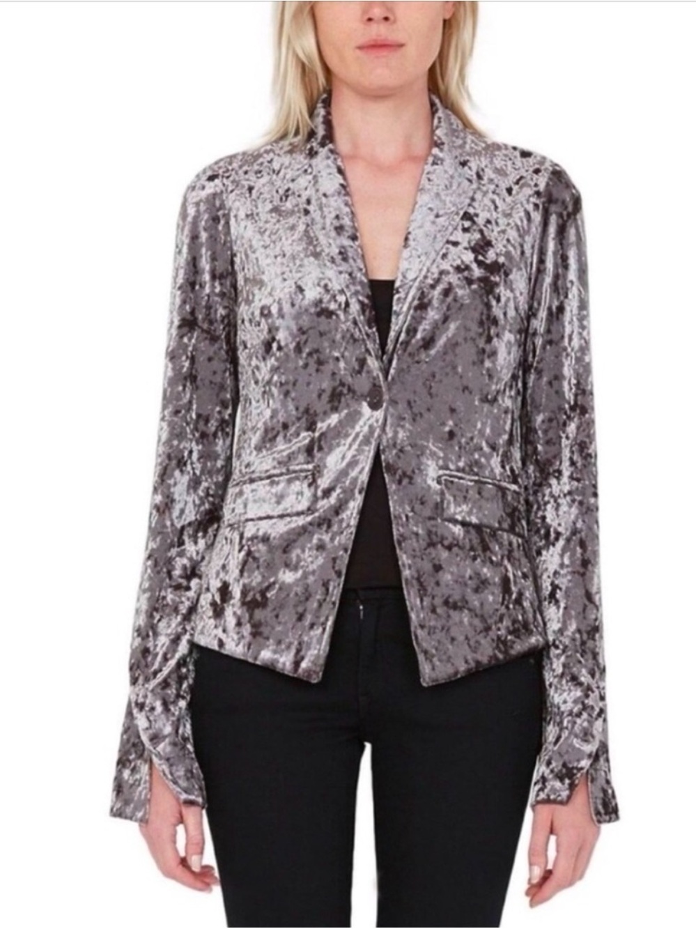 Bailey 44 Crushed Velvet One Button Blazer Size S Holiday Party Formal